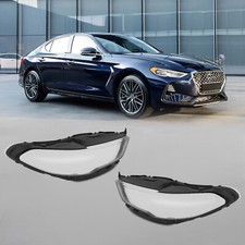 Pair Headlamp Cover Headlight Lens For 2017-2...