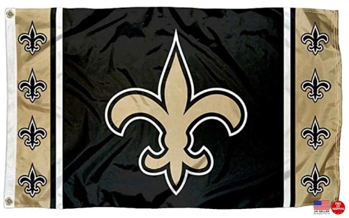 Banner Gagliardetto New Orleans Saints 38x61 Cm In Feltro Morbido - Ufficiale NFL Per Parete, Fan Decor, Regalo Sportivo - 2