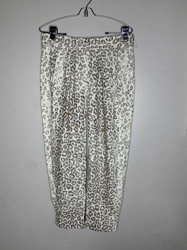 RAQUEL ALLEGRA FEZ 100 % Leinen Hose neutral Leopard Animal Print Gr. Small 2-4 - Bild 9 von 12