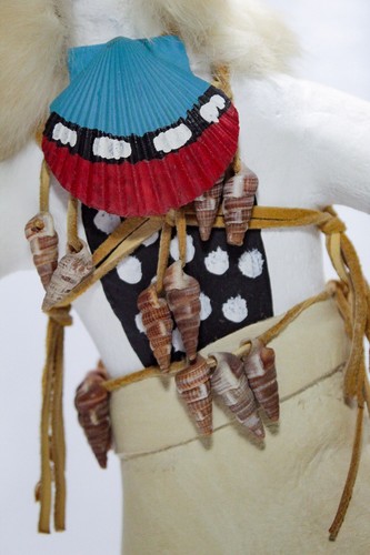 Native American Hopi KACHINA Doll Signed R. MITCHELL White Dancer Wooden Doll - Picture 3 of 11
