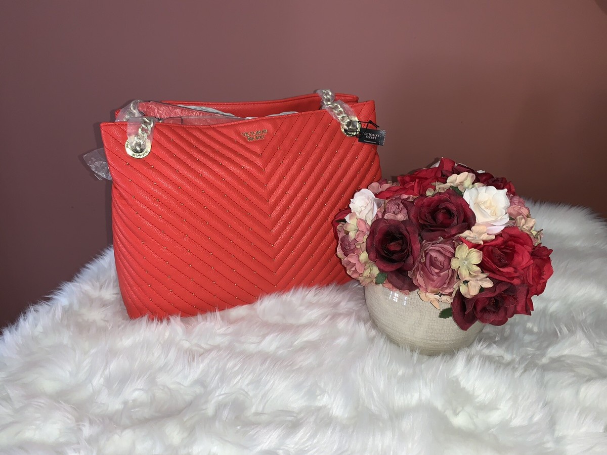 Victoria Secret Studded V-Quilt Shoulder Bag