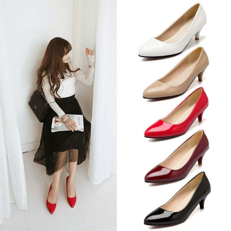 Fashion Women Shoes Office Work Heels Casual Shoes Elegant Low Heel Female  Pointed Sandals | Wish