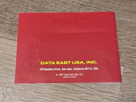 Karnov Instruction Manual Only Nintendo Nes Authentic