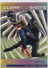 C J MOSLEY 2018 Panini Illusions Clear Shots Gold #4 285/299 Ravens