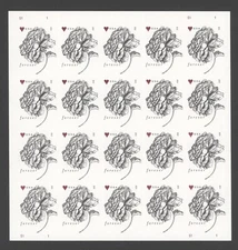 Scott #4959 Forever Rose & Heart  Sheet of 20 Stamps Genuine - MNH