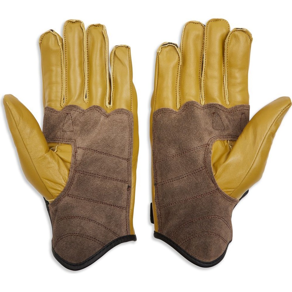 Biltwell Borrego Moto Guanti, Pelle, Nero-Grigio, Taglia M Ce Testato