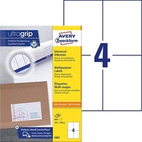 Avery Zweckform 3483 Universal Etiketten (400 Klebeetiketten, 105X148Mm Auf A4,