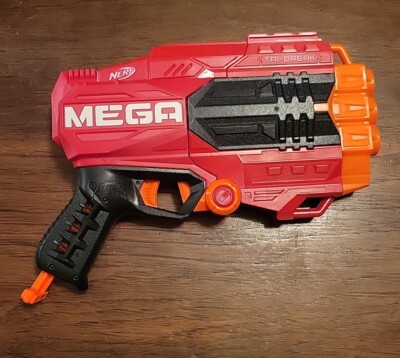 Nerf Mega Tri Break Dart Gun Classic Retro 2017 Hasbro Toy Pre-owned