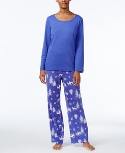 charter club pants 2xl fleece pajama printed womens