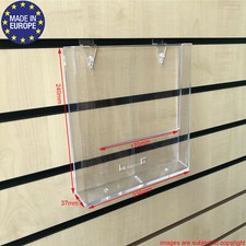 A4 Slatwall/Wall Leaflet Postcard Brochure Holders Menu Dispenser Displays