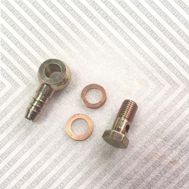 Banjo & Bolt + washers,M101.25 Thread. Bolt head 14m, for line ID 8mm
