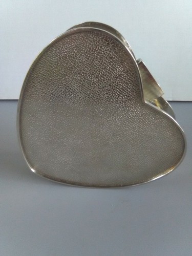 Godinger de colección caja/baratija plateada en forma de corazón con diseño de cristal/flor - Imagen 7 de 7