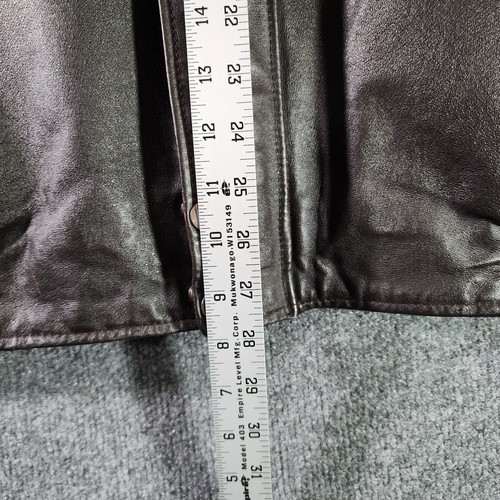 JOHN ASHFORD Soft Leather Bomber JACKET Mens X-Large Black insulated zippered - Picture 5 of 10