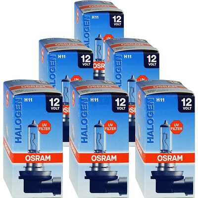6x Osram Original Line H11 Halogen 12V 55W Sockel PGJ19-2 Glühbirne