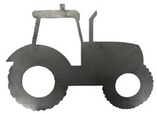 Silhouette Farm Tractor Field .075" Thickness Steel Flat Solid Metal MC1500