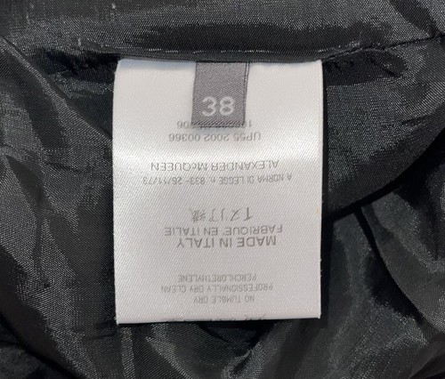 PANTALONE CROPPED ALEXANDER MCQUEEN TG 38 NERO SETA PIATTO FODERATO DAVANTI ANNI 2000 - Foto 6 di 9