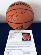 KOBE BRYANT Signed Basketball Lakers 2000 NBA CHAMPS KOBE 8 LOGO JSA COA RARE !!