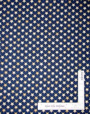 Patriotic Fabric - Stars Toss Blue Americana Summer Festival 8206 HG Co - YARD