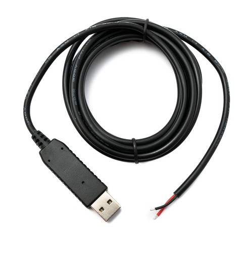 PCsensor USB 2.0 Kabel 2 m Typ A zu RS485 2 Pin Pigtail Draht in Schwarz - Photo 2/4