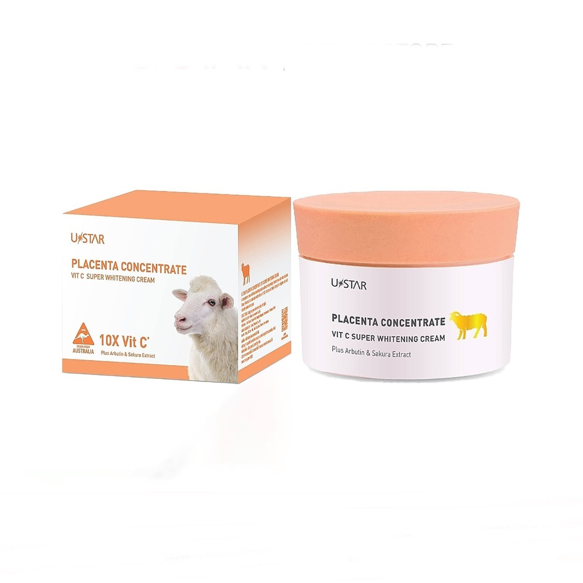 3x USTAR PLACENTA ADVANCED SKIN REPAIR & WHITENING CREAM