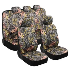 13 Piece Car Truck Seat Cover - Hunting Camo Bucket Seats Matching HD Floor Mats