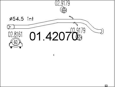 Tuyau d'échappement Peugeot 406 2.0 HDi et 1.9 D pour berline