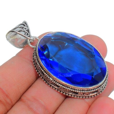 Blue Tanzanite Gemstone Handmade 925 Sterling Silver Jewelry Oval Cut ...