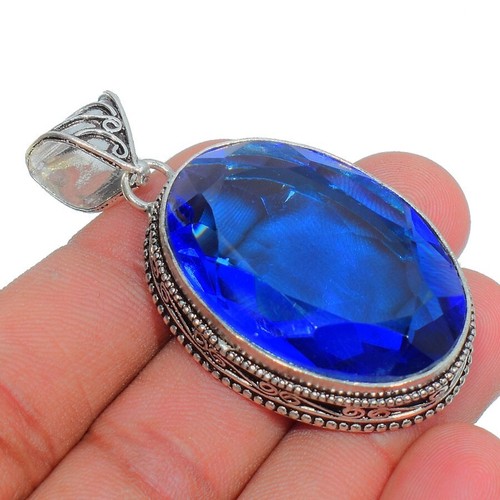 Blue Tanzanite Gemstone Handmade 925 Sterling Silver Jewelry Oval Cut ...