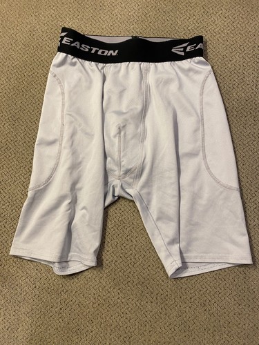 Boys Easton Compression White slider 