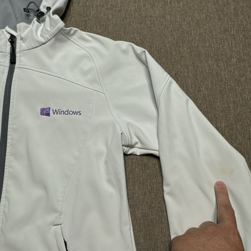 Microsoft Windows North End Soft Shell Jacket Womens S White Hooded Coat - Picture 8 of 17