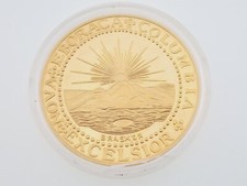 [#03123] Medal, Reproduction Brasher Doubloon 1787, MS(65-70)Mint Condiction.