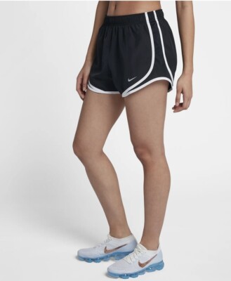 Nike Dri-fit Tempo Black/White Lined Women's Athletic Running Shorts Size XS