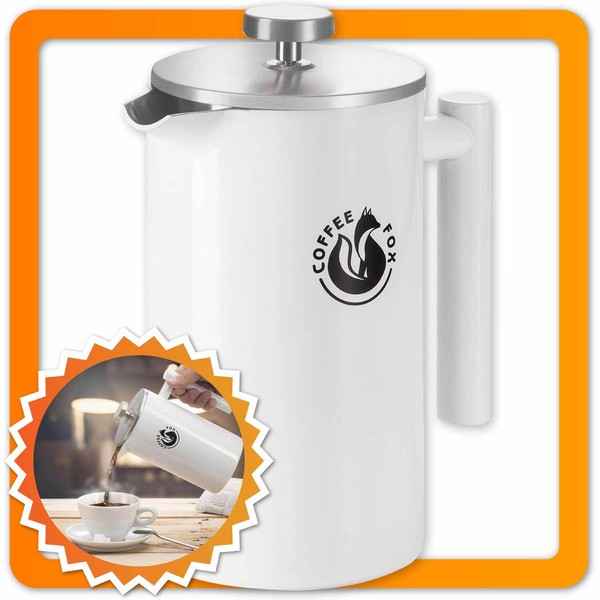French Press Kaffeebereiter Siebstempelkanne Kaffeezubereiter Kaffeepresse 1L-image