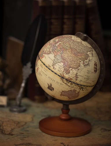 Mapa del Mundo Globo Tierra Diseño Vintage para Escritorio de Oficina Educación Enseñanza Decoración - Imagen 6 de 8