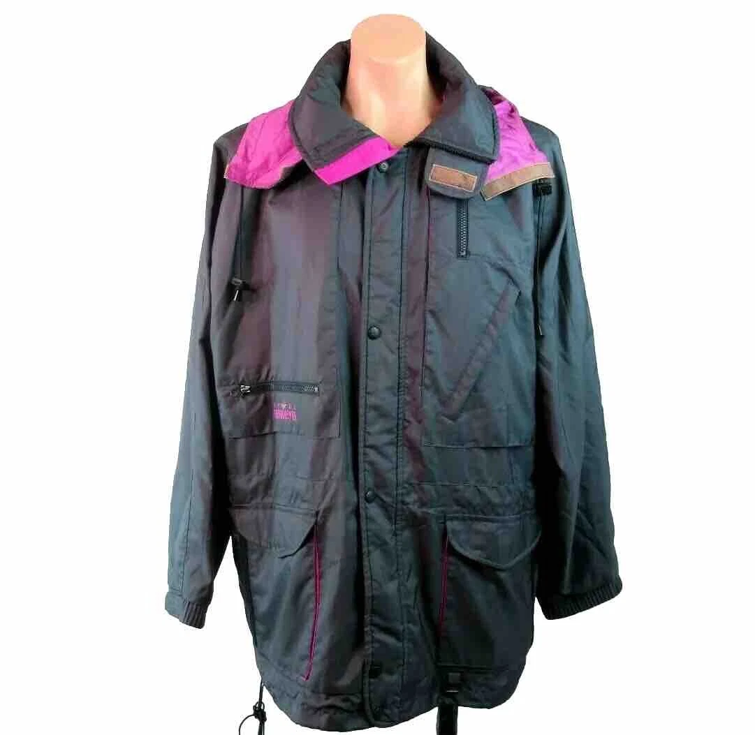 Obermeyer VTG 90s CLIMBER coat ski jacket IRIDESCENT rain snow hood hiking sz M