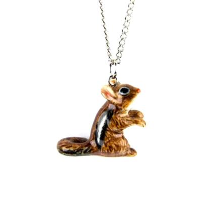 Little Critterz Jewelry Brown Chipmunk Bird - Necklace Pendant ...