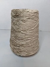 Silk City Fibers Rayon Cone Yarn Chenille Luxury 1300 YPP Cone FAWN 1.41lbs