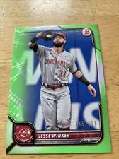 2022 Bowman Base Neon Green #97 Jesse Winker /399 - Cincinnati Reds