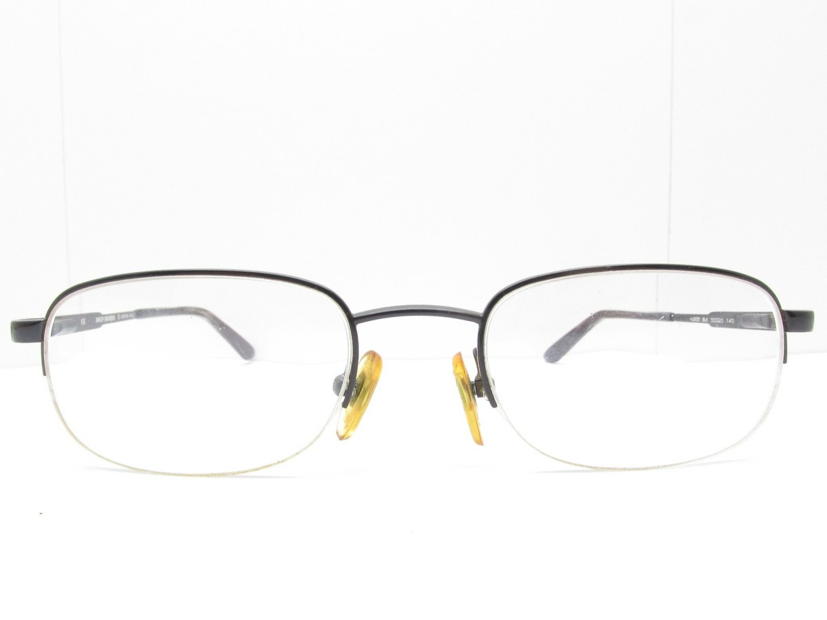 HARLEY DAVIDSON HD 255 RECTANGULAR SEMI-RIMLESS EYEGLASSES FRAMES 