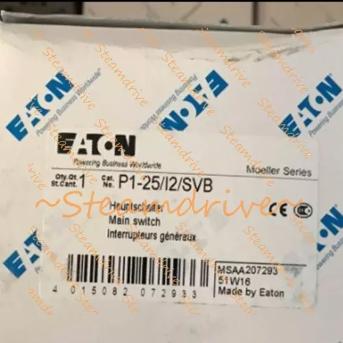1PCS NEW EATON MOELLER P1-25/I2/SVB Disconect Switch
