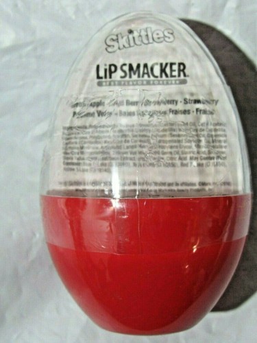 Lip Smacker Skittles Balm Egg 3Pack Strawberry Berry Green Apple net wt .42oz - Picture 2 of 2