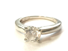 VINTAGE Sterling Silver 925 Ring SIZE 7 with Clear CZ Crystal