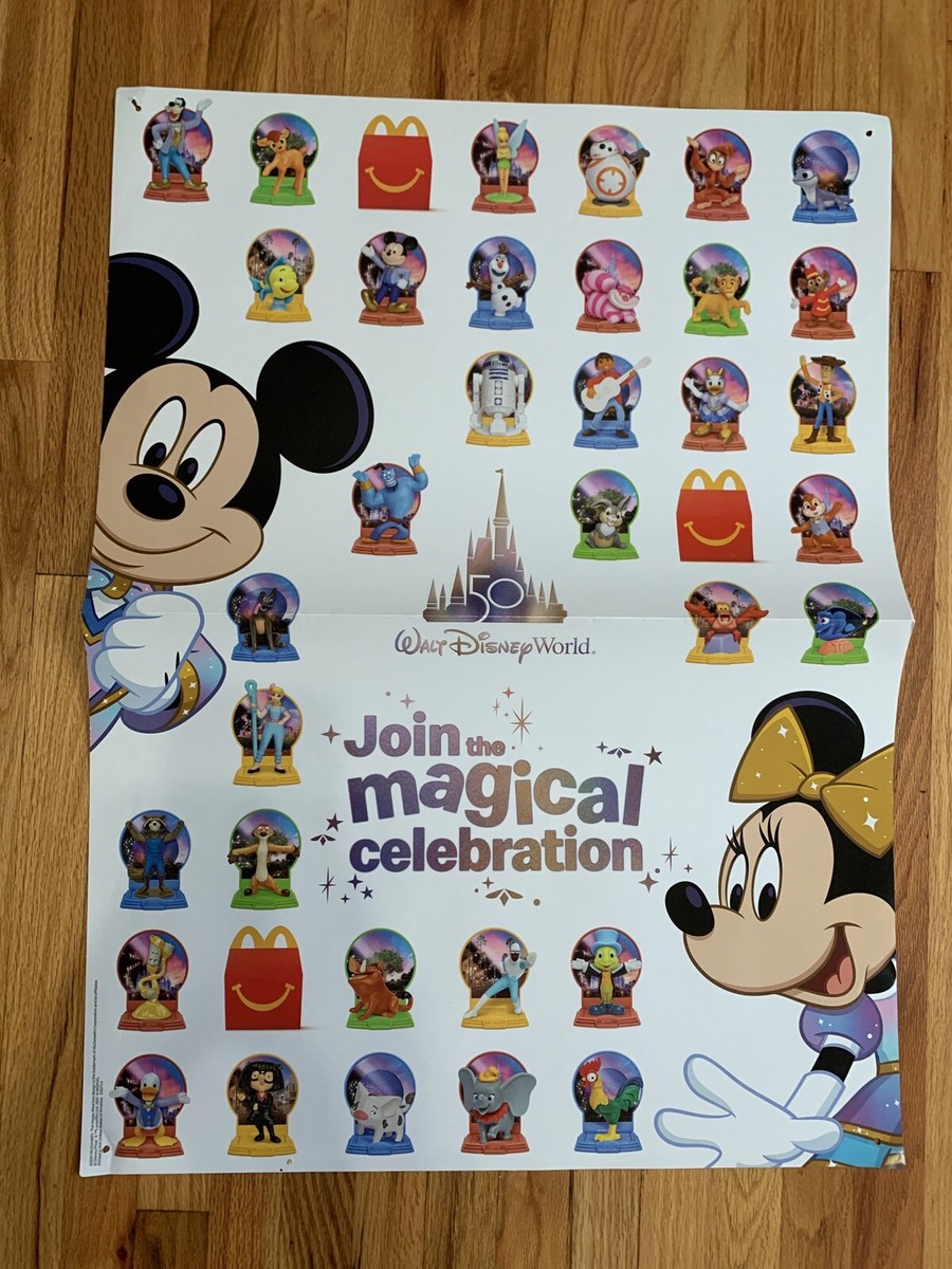 McDonald's Poster 50th Anniversary! of Happy Meal toys, Walt