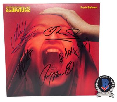 SCORPIONS サイン入りCD Scorpions Band Signed Rock Believer Vinyl Album Klaus Rudolf x5