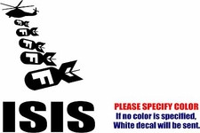 ISIS Bomb Anti Terrorist Decal Sticker Funny Vinyl Car Window Bumper Truck 12"