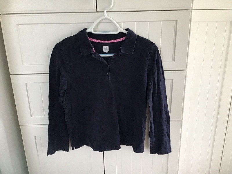 Gap Kids Black Girls Long Sleeve Polo Size XL 12 Plus