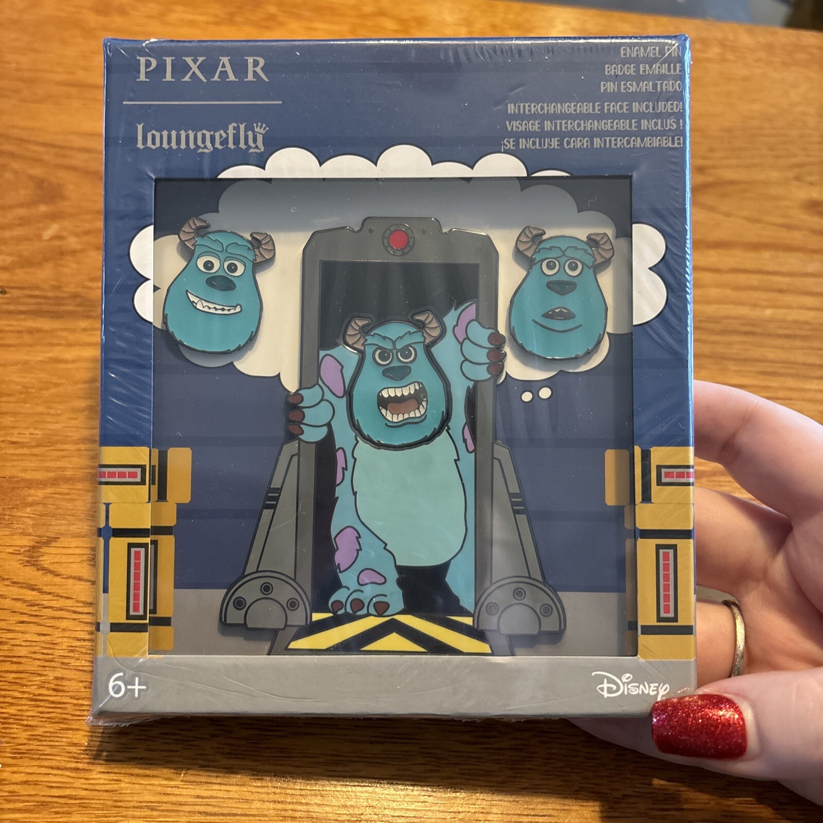 Loungefly Disney Pixar Monsters Inc Sully Door Mixed Emotions LE 1,000 Pin Set