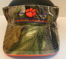 Clemson University Tigers Adjustable RealTree Camouflage Visor Embroidered Logos