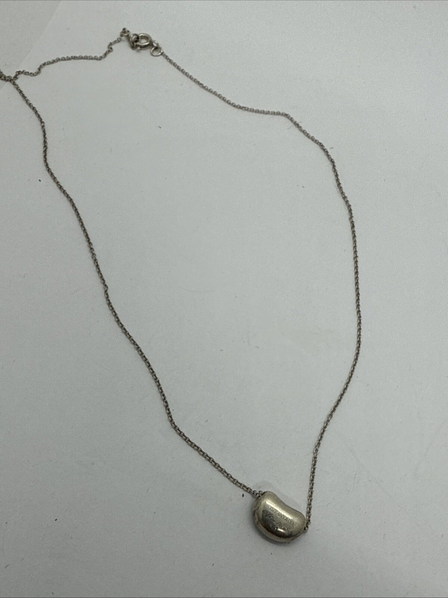 Tiffany & Co. Elsa Peretti Bean Sterling Silver 925 Necklace | eBay