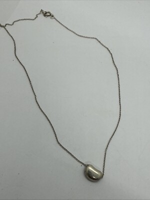 Tiffany & Co. Elsa Peretti Bean Sterling Silver 925 Necklace | eBay